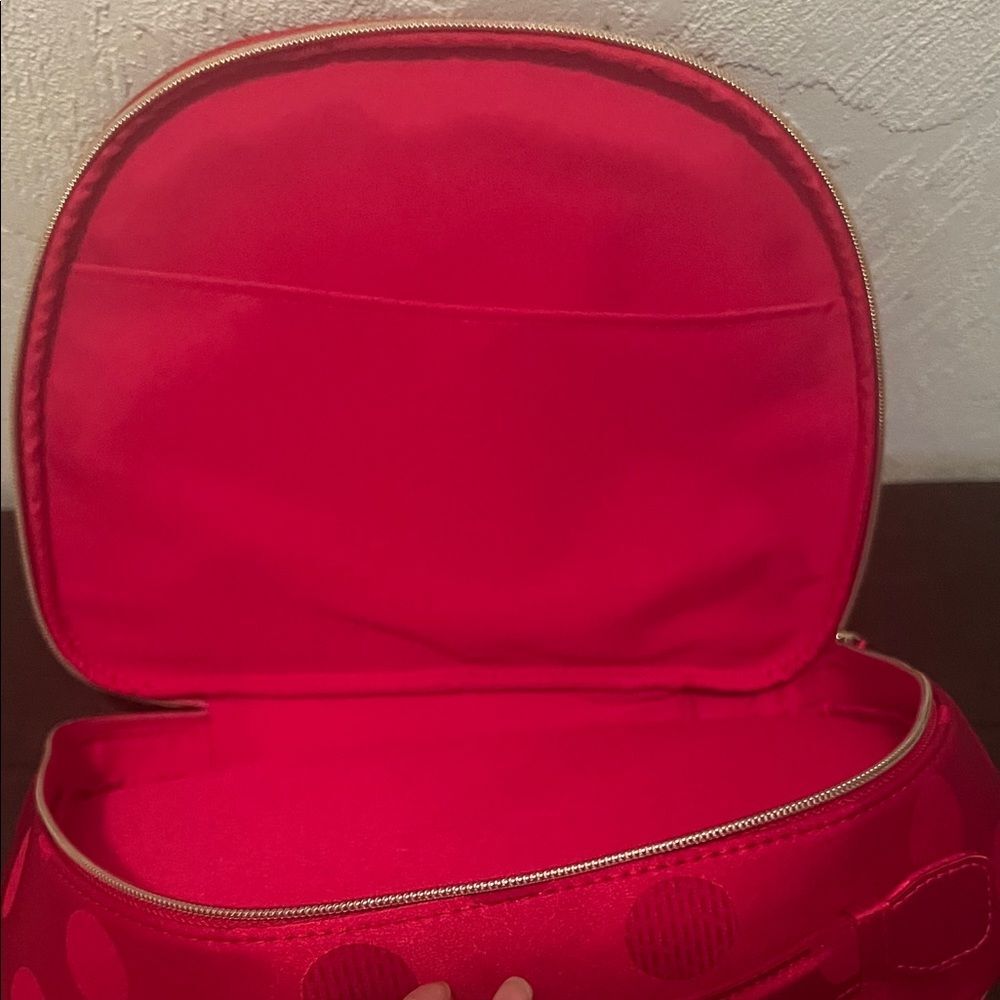#0999+ Elegant Red Polka Dot Women's Makeup Bag - Picture 3 of 8